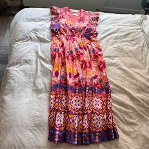 Great condition Anthropologie The Cassandra Maxi Dress Pink 1X